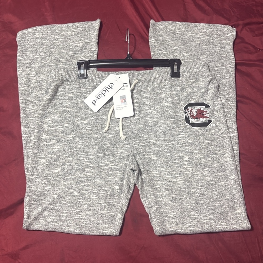 Chicha-d Women’s Comfy Flare Gray Pants Gamecocks League  X-Large, NWT